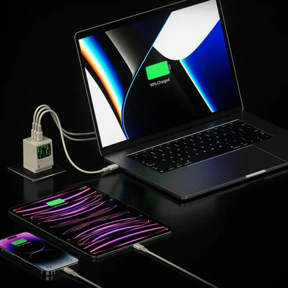 Cargador Sharge - 67W 3 Puertos Carga Ultra Rapida