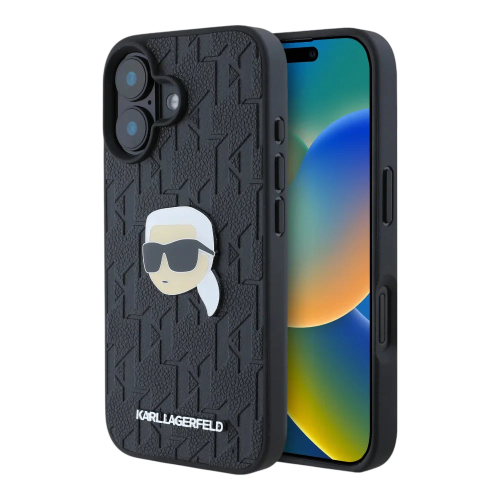 Case - Karl Lagerfeld skin iphone 16 karl hc pu monogram k. black head pin
