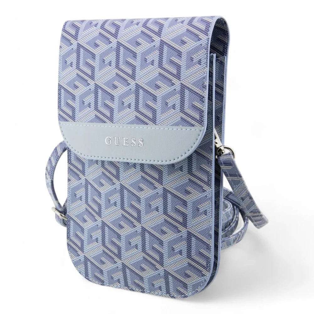 Guess Wallet GCube Stripe Blue Universal Case