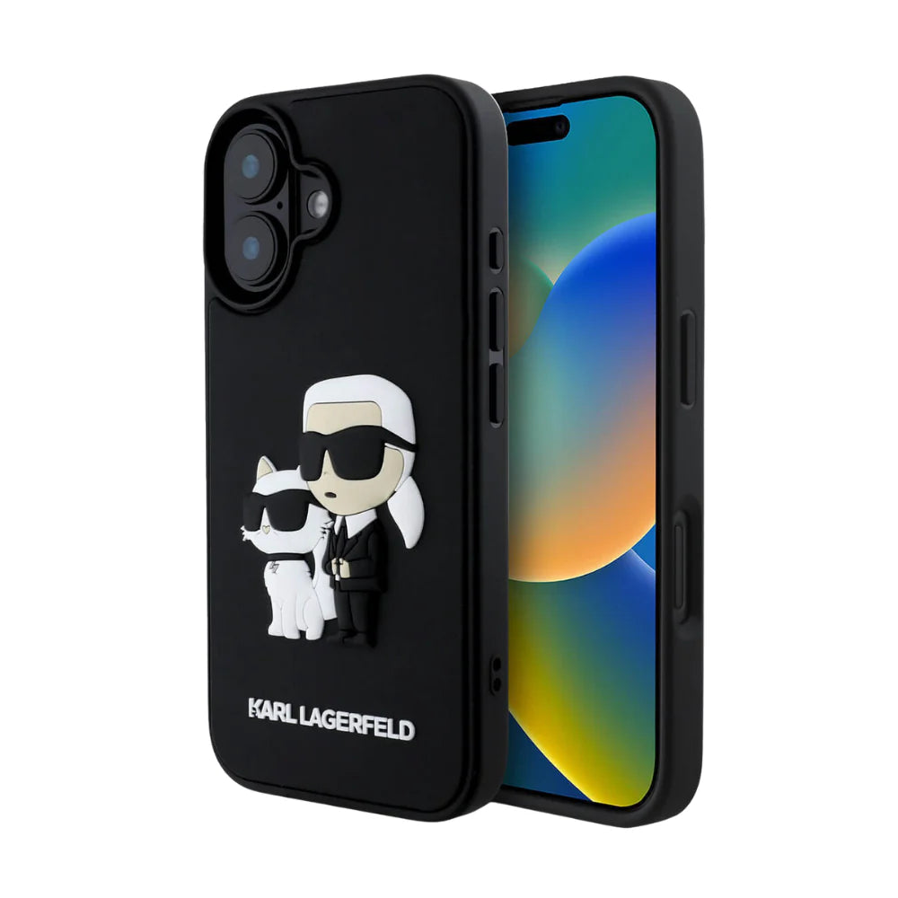 Case - Karl Lagerfeld hc 3d rubber kc nft black iphone 16