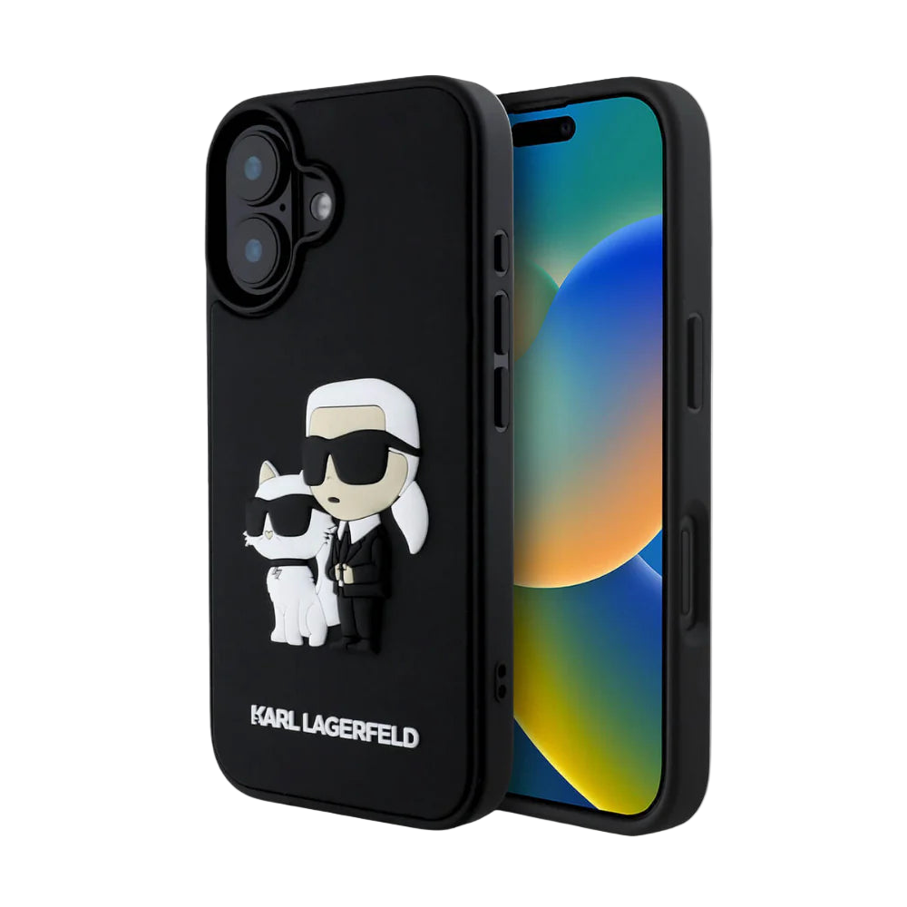 Estuche - Karl Lagerfeld hc 3d rubber kc nft black iphone 16