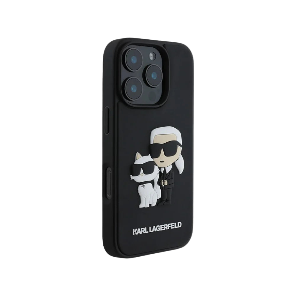 Estuche - Karl Lagerfeld hc 3d rubber kc nft black iphone 16 pro max
