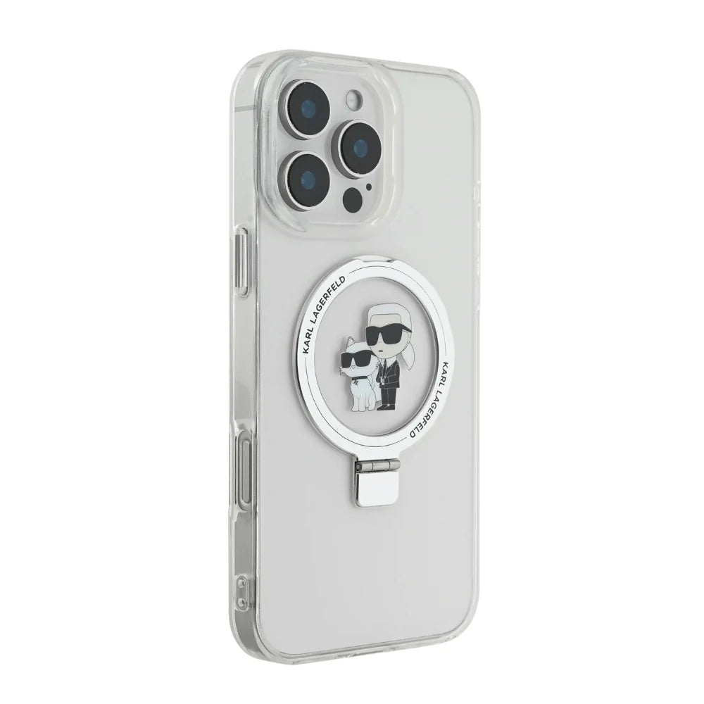 Case - Karl Lagerfeld hc magsafe ringstand kc white iphone 16 pro max