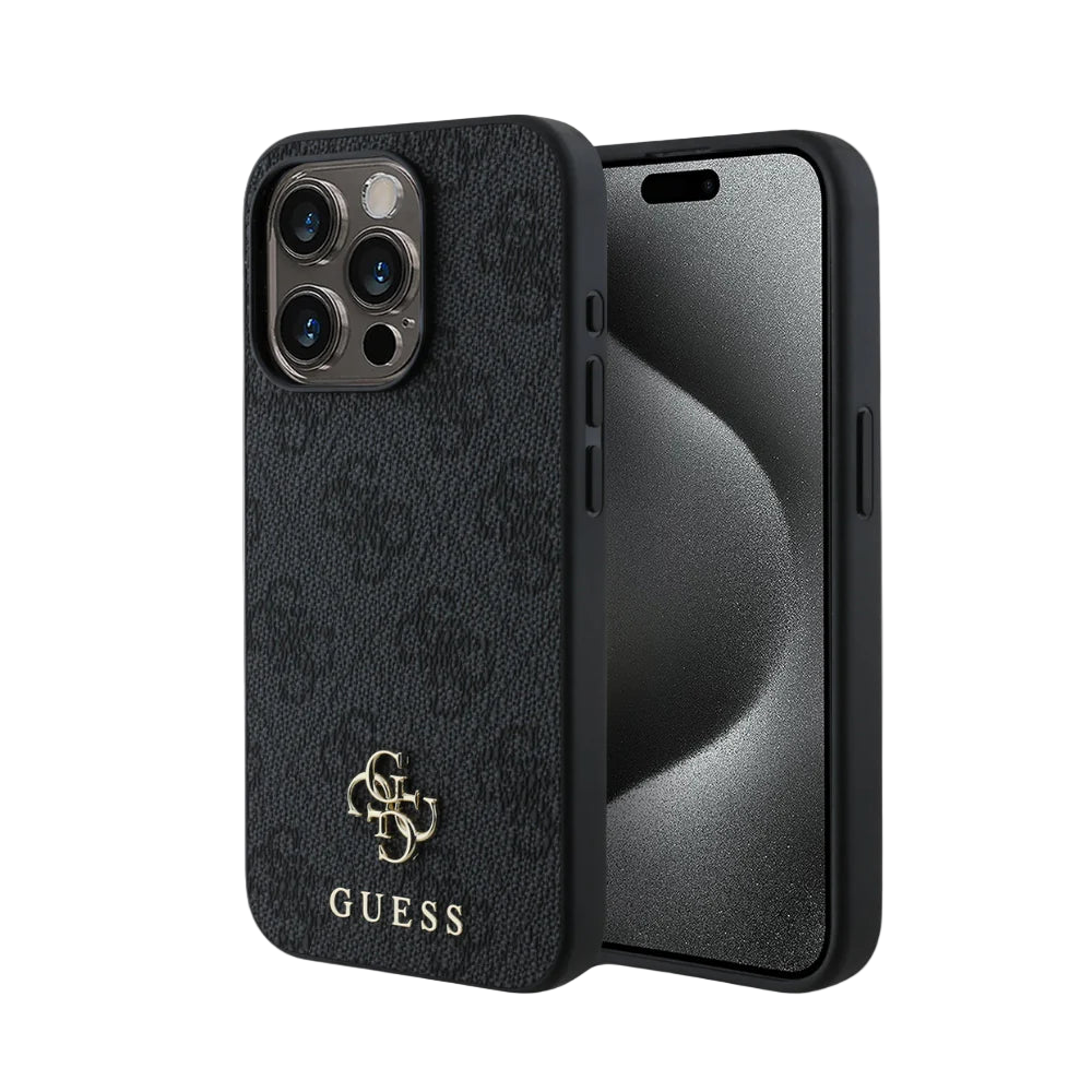 Estuche - Guess hc magsafe pu 4g small 4g and classic black iphone 16 pro