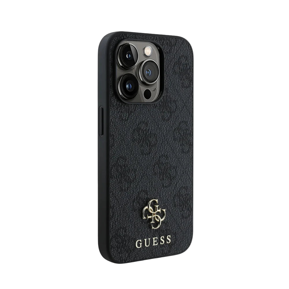 Estuche - Guess hc magsafe pu 4g small 4g and classic black iphone 16 pro