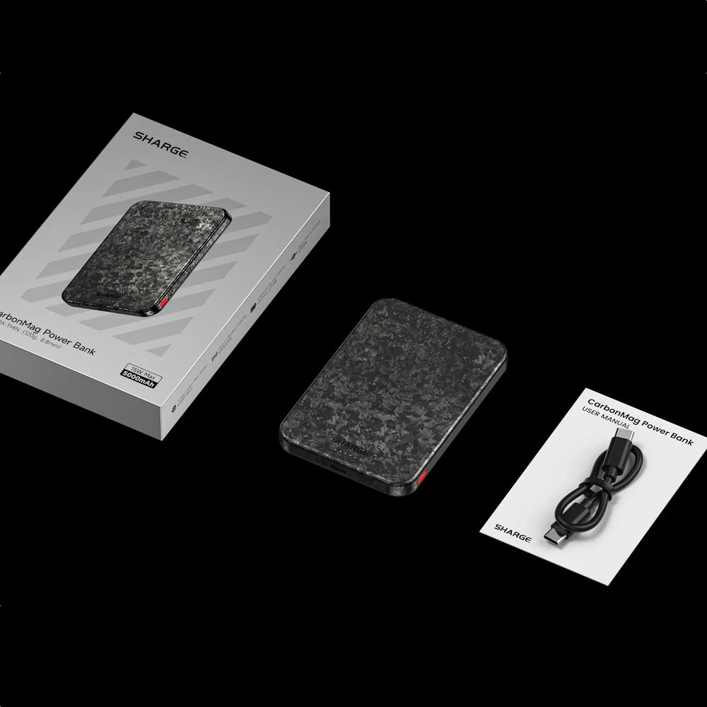 Bateria Portatil Sharge - 5,000 mAh fibra de carbon