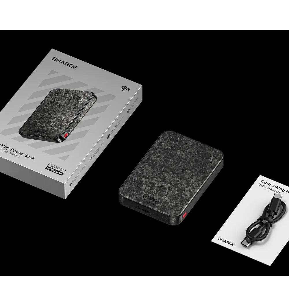 Bateria Portatil Sharge - 10,000 mAh fibra de carbon