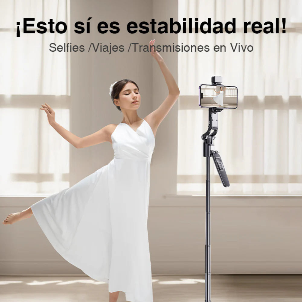 Gadget - Trípode Con Seguimiento Facial IA y Luz RGB