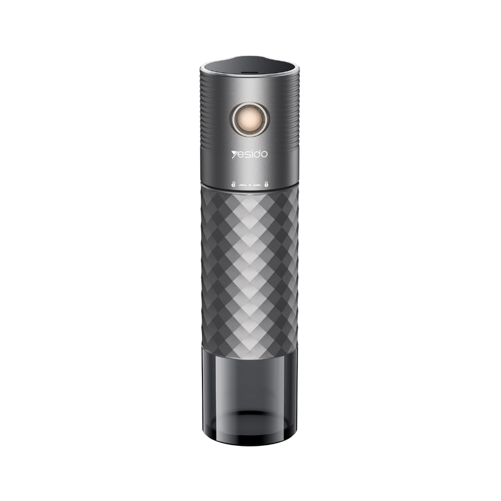 Molino eléctrico portátil Yesido para café - diseño metálico compacto 25W muelas cerámicas Guatemala
