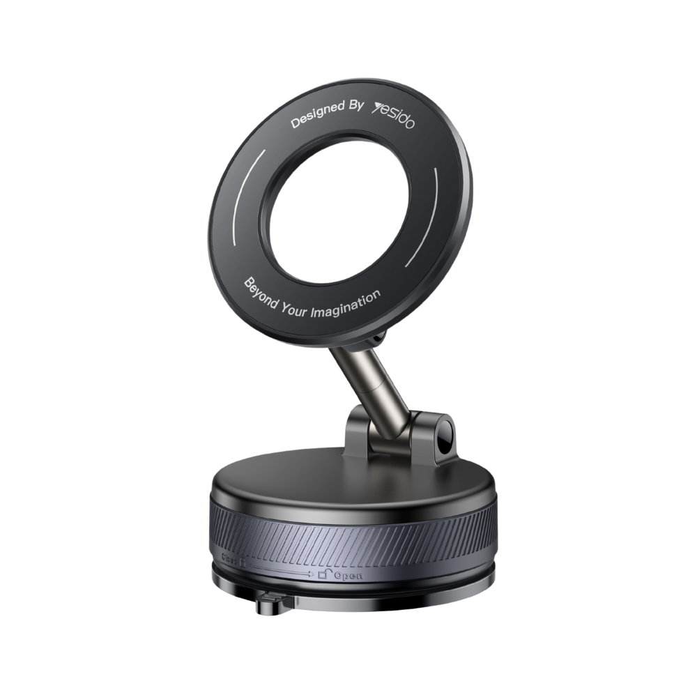 Soporte magnético Yesido brazo plegable ventosa 360° - para celular en carro diseño metálico Guatemala