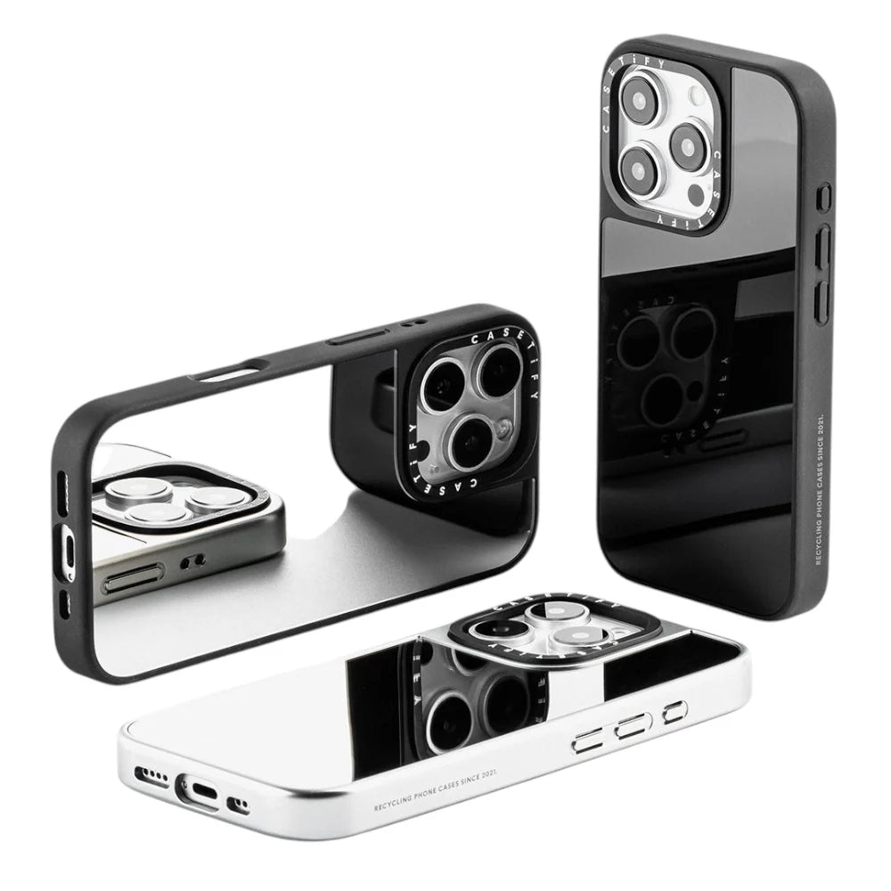 Estuche Casetify Mirror - Gris / Negro