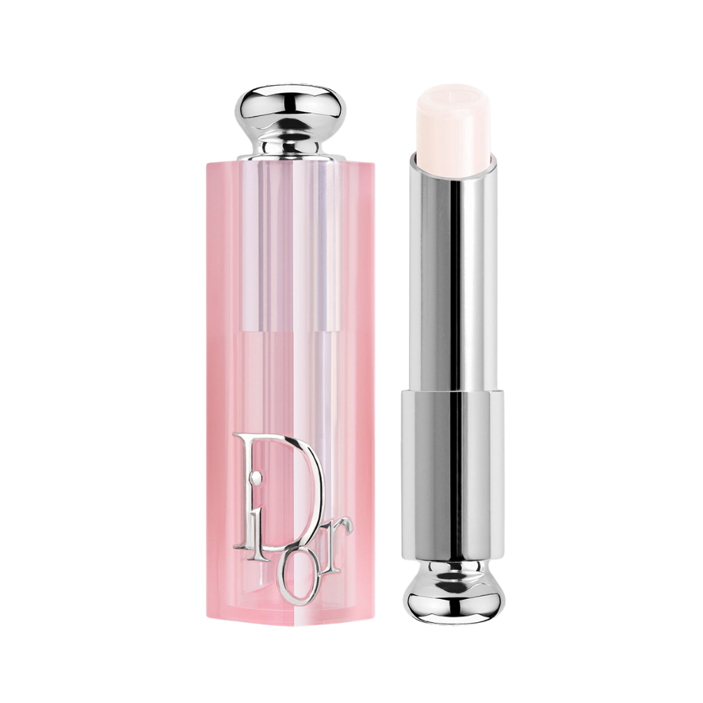 Dior Addict Lip Glow 000 Universal Clear - bálsamo labial Dior transparente universal empaque rosado plateado