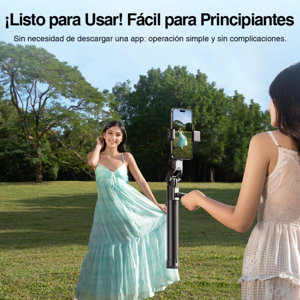 Gadget - Trípode Con Seguimiento Facial IA y Luz RGB