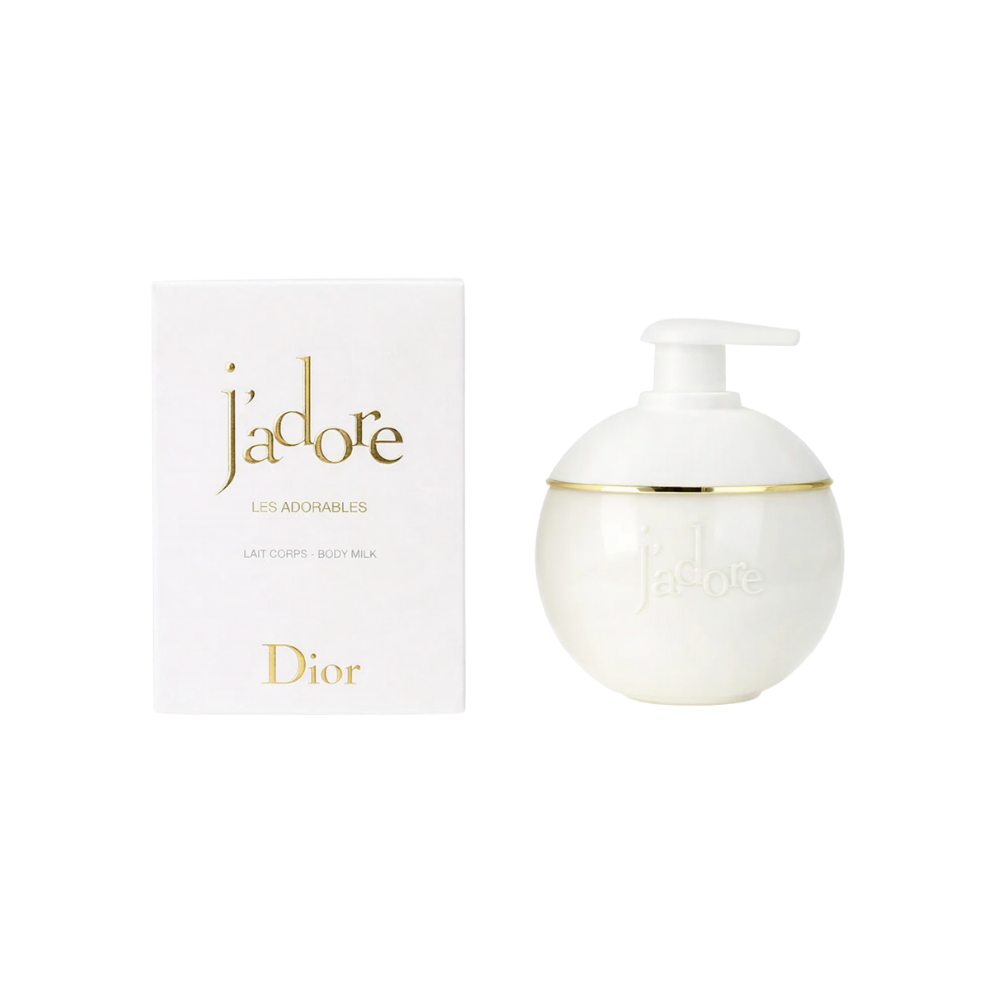 Dior J'adore Les Adorables Body Milk presentación - dos tamaños leche hidratante fragancia J'adore Guatemala