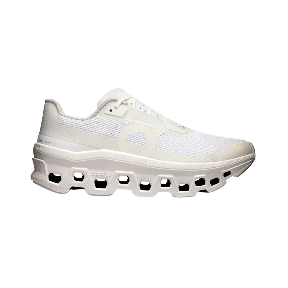 On Cloudmonster Void W White tenis - Calzado running On Cloud amortiguación alta