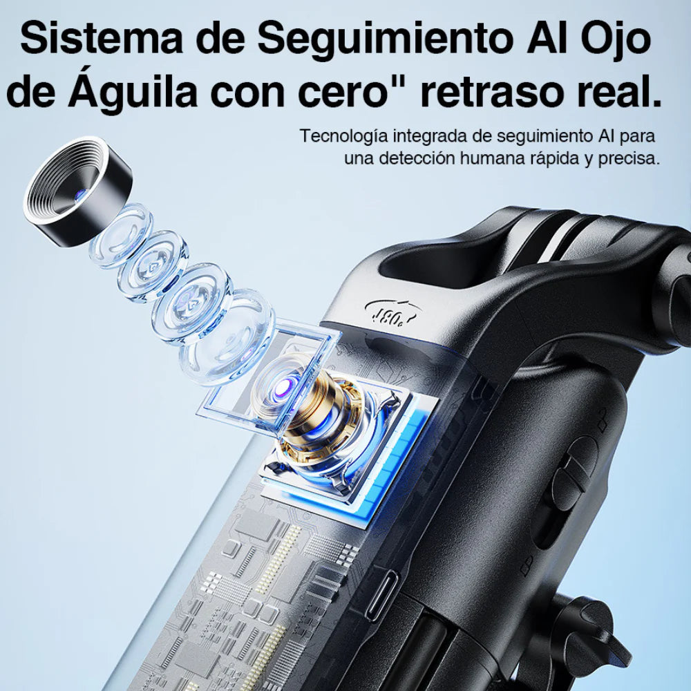 Gadget - Trípode Con Seguimiento Facial IA y Luz RGB