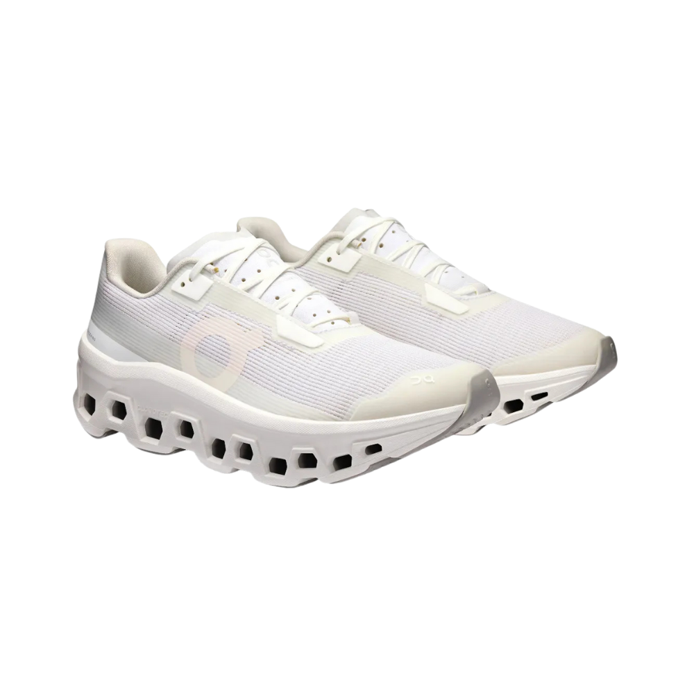 On Cloudmonster Void W White par tenis frontal - Sneaker running On Cloud