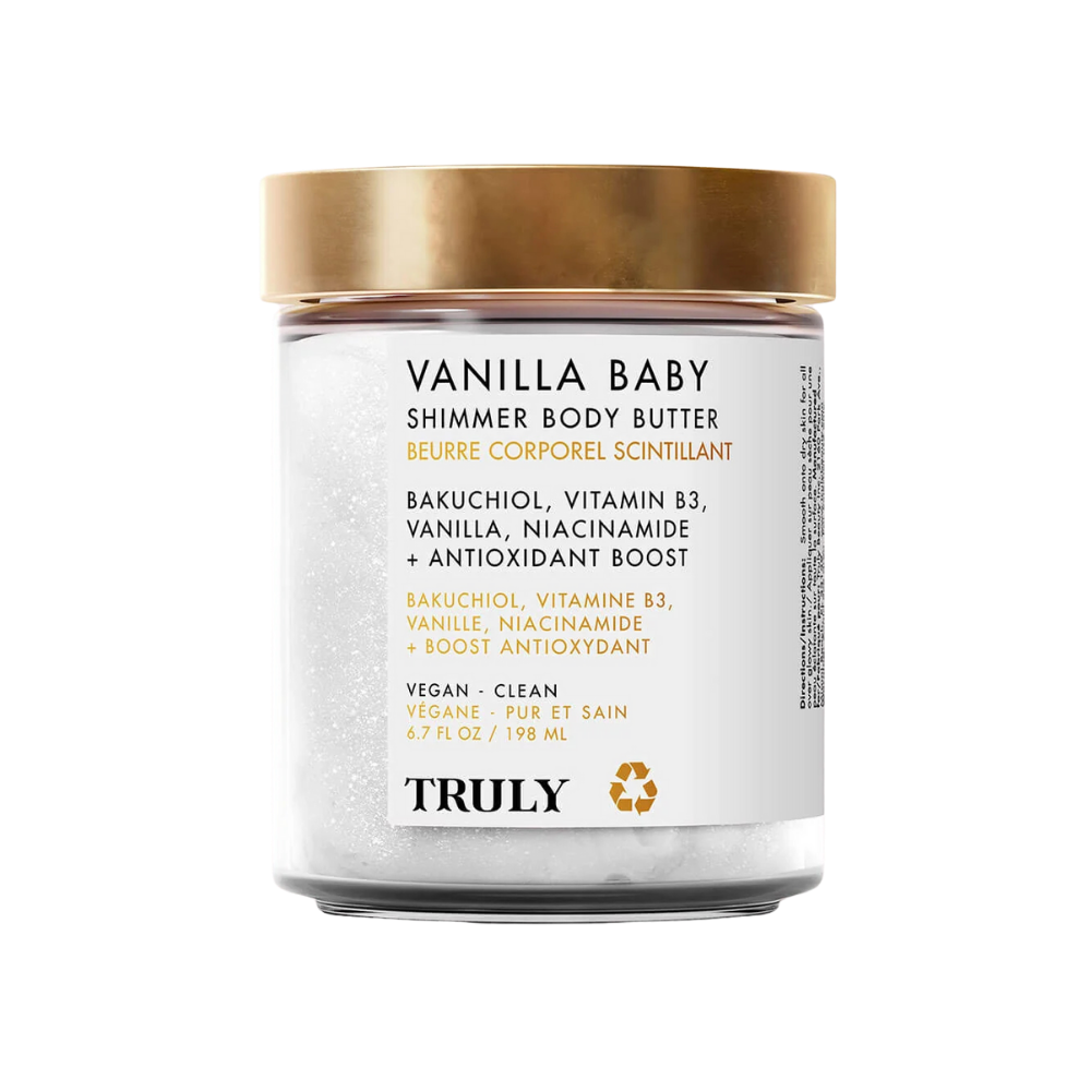 Truly Beauty Vanilla Baby Shimmer Body Butter original en Guatemala - mantequilla corporal con aroma a vainilla