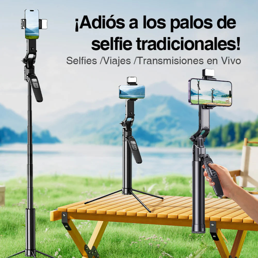 Gadget - Trípode Con Seguimiento Facial IA y Luz RGB