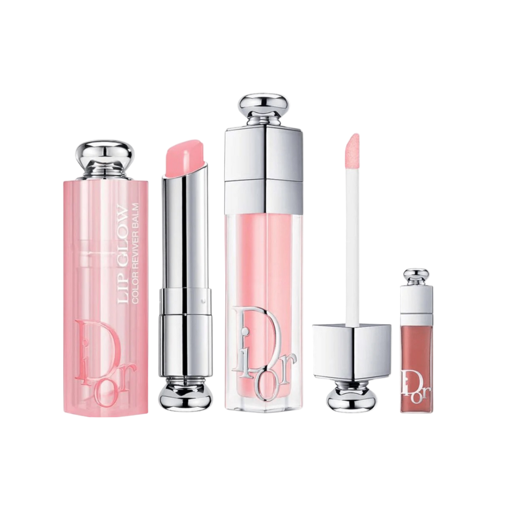 Dior Addict Lip Glow Set – Bálsamo Revividor + Lip Maximizer Gloss + Mini Dior – Edición Especial