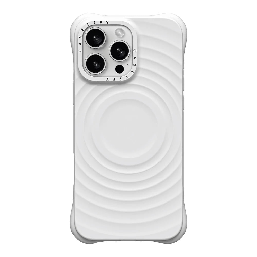 Estuche Casetify Ripple con Magsafe - Blanco