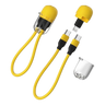 Cable Sharge - Capsula 20W Tipo C a C y Lightning Amarillo