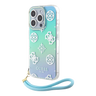Estuche - Guess hard case iphone 15 pro - pc/tpu turquoise pc tpu iridescent hard case glitter pattern peony cordstrap color aqua