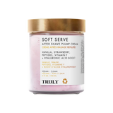 Truly Soft Serve After Shave Plump Cream - vainilla, fresa, péptidos y ácido hialurónico para piel suave