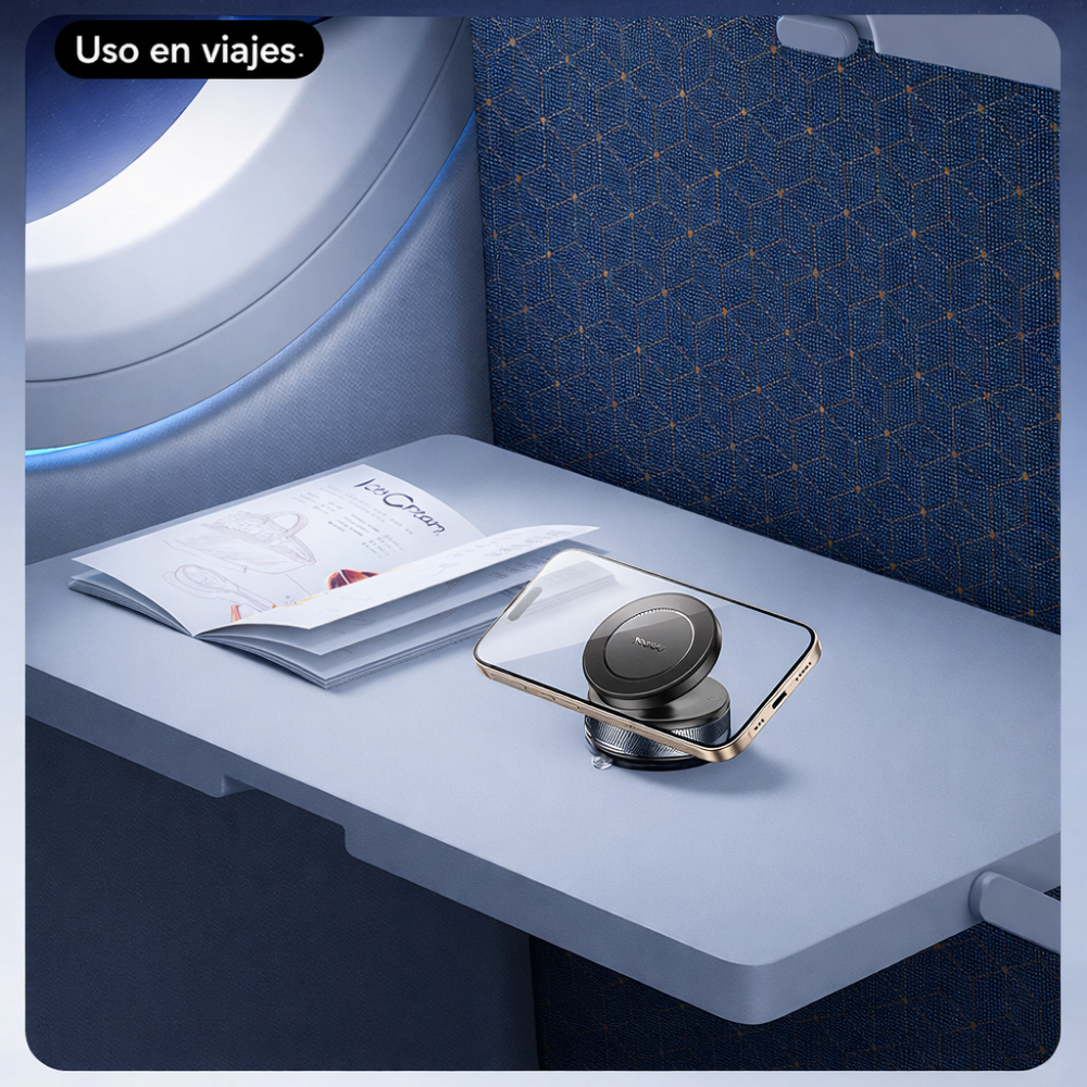 Gadget - Soporte magnético para celular con ventosa 360° para carro