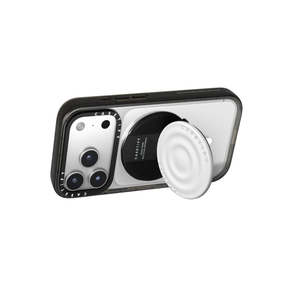 Casetify Snappy Ripple Grip Stand - Blanco