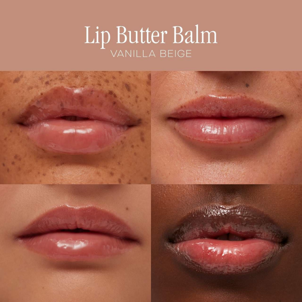 Summer Fridays Lip Butter Balm Vanilla Beige - tono nude beige vainilla en 4 tonos de piel favorecedor universal