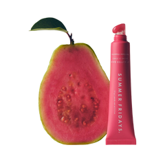 Summer Fridays Lip Butter Balm Pink Guava con fruta guayaba fresca - bálsamo labial tono tropical inspirado