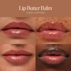 Summer Fridays Lip Butter Balm Iced Coffee - tono café helado en 4 tonos de piel, acabado natural brillante