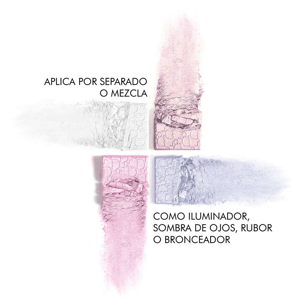 Dior Backstage Glow Palette 002 usos - aplica por separado o mezcla como iluminador sombra rubor bronceador