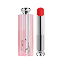 Dior Addict Lip Glow 031 Strawberry - bálsamo labial tono rojo fresa reactivo al pH empaque plateado