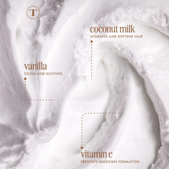 Truly Beauty Coco Cloud Luxury Shave Butter ingredientes - leche de coco, vainilla y vitamina E