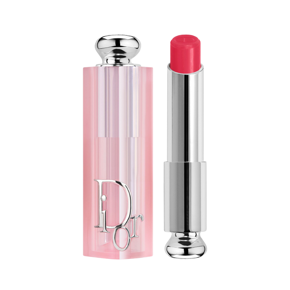 Dior Addict Lip Glow 074 Jelly - bálsamo labial Dior tono jelly rosado translucido empaque plateado Guatemala