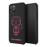 Estuche - Karl Lagerfeld silicone ikonik pink outline black iphone 11 color negro