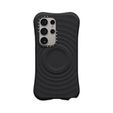 Estuche Casetify Ripple con MagSafe para Samsung – Negro