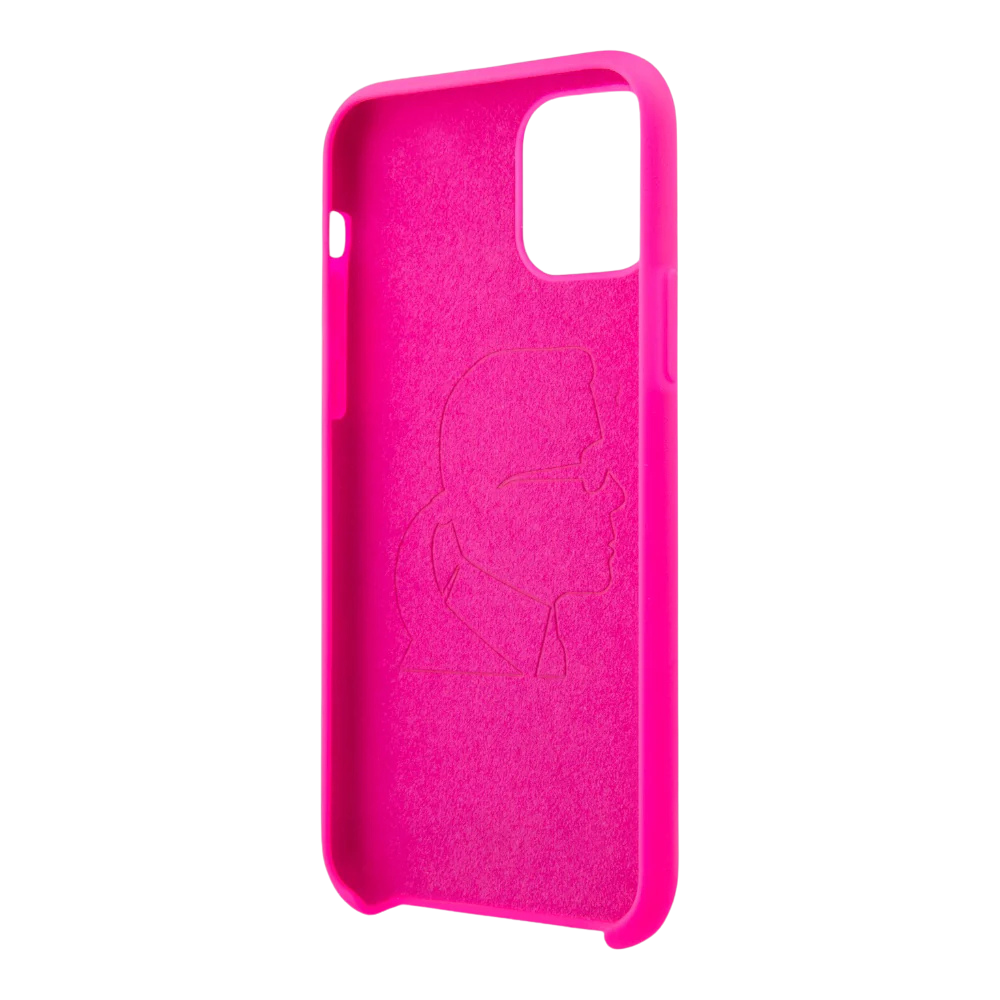 Estuche - Karl Lagerfeld silicone ikonik black outline pink iphone 11 color rosado