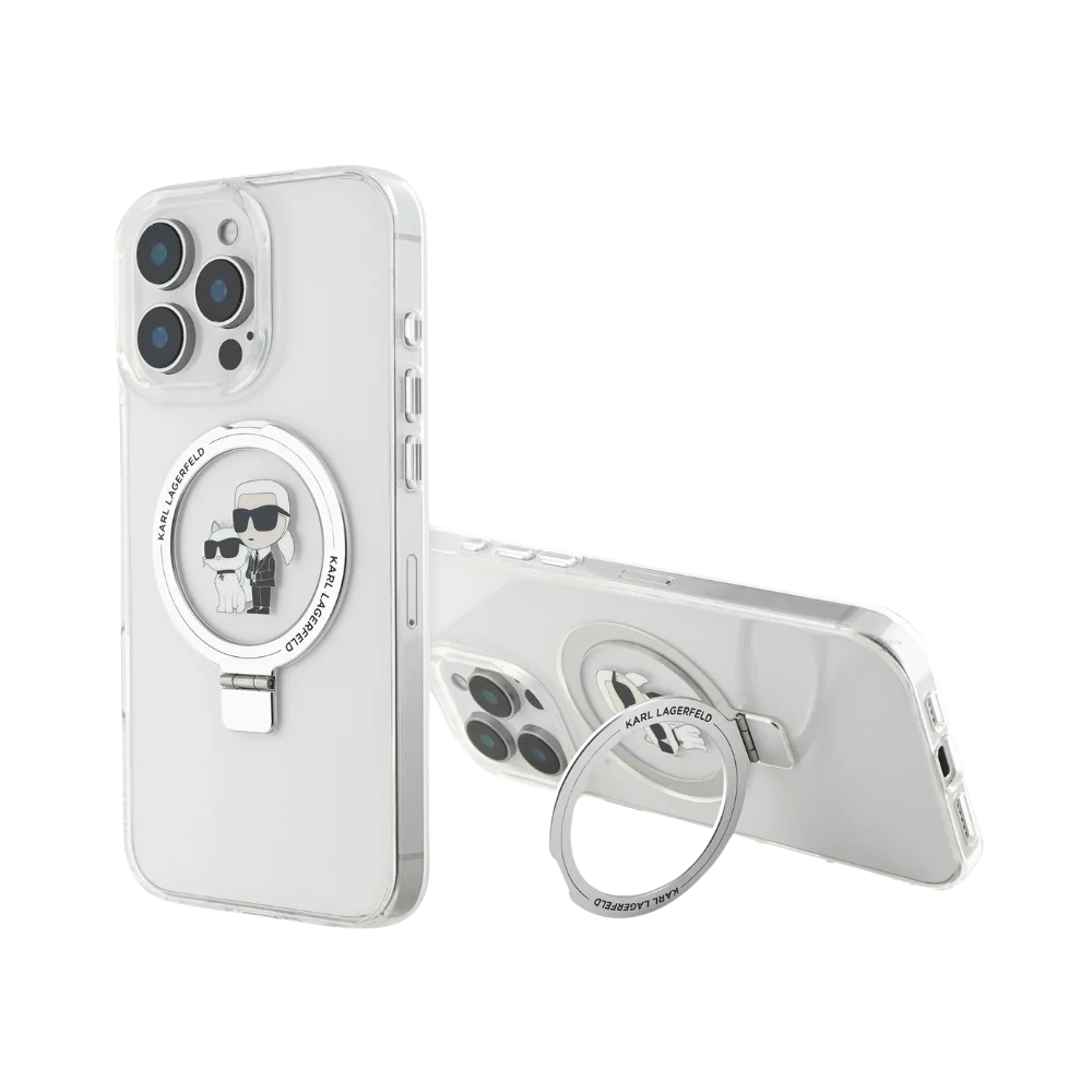 Estuche - Karl Lagerfeld hc magsafe ringstand kc white iphone 16 pro max
