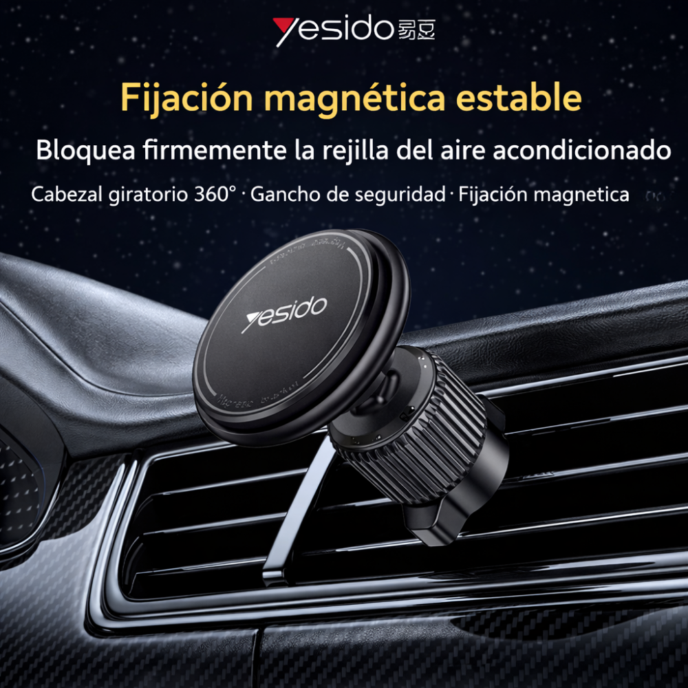 Gadget - Soporte magnético para celular con rotación 360°