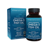 Suplementos - Omega-3 Fish Oil Triple Strength Viva Naturals | 180 Softgels