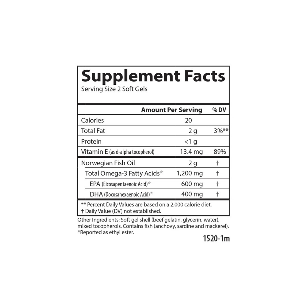 Suplementos - Super Omega-3 Carlson 1200mg | 100 Soft Gels