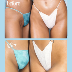 Truly Beauty Coco Cloud Shave Butter antes y después - piel más suave y sin vellos encarnados