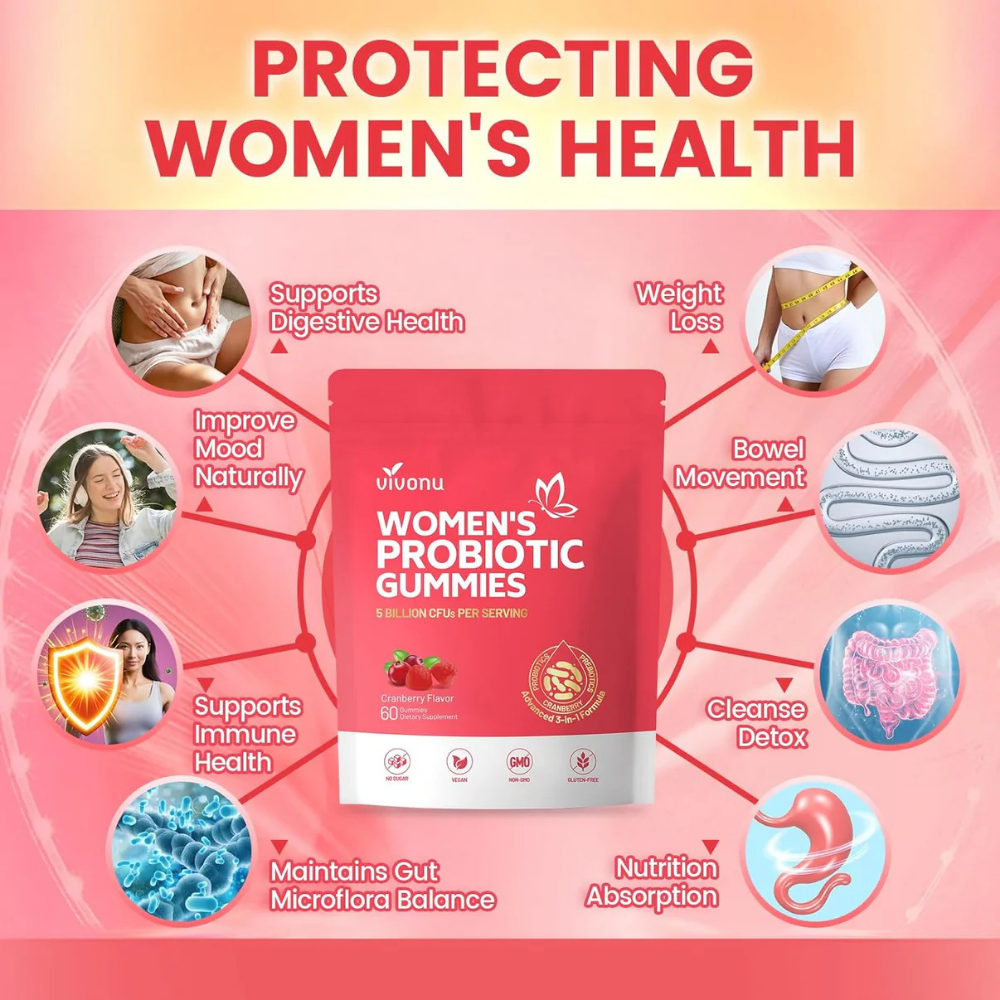Suplementos - Women’s Probiotic Gummies con Cranberry | 60 Gummies