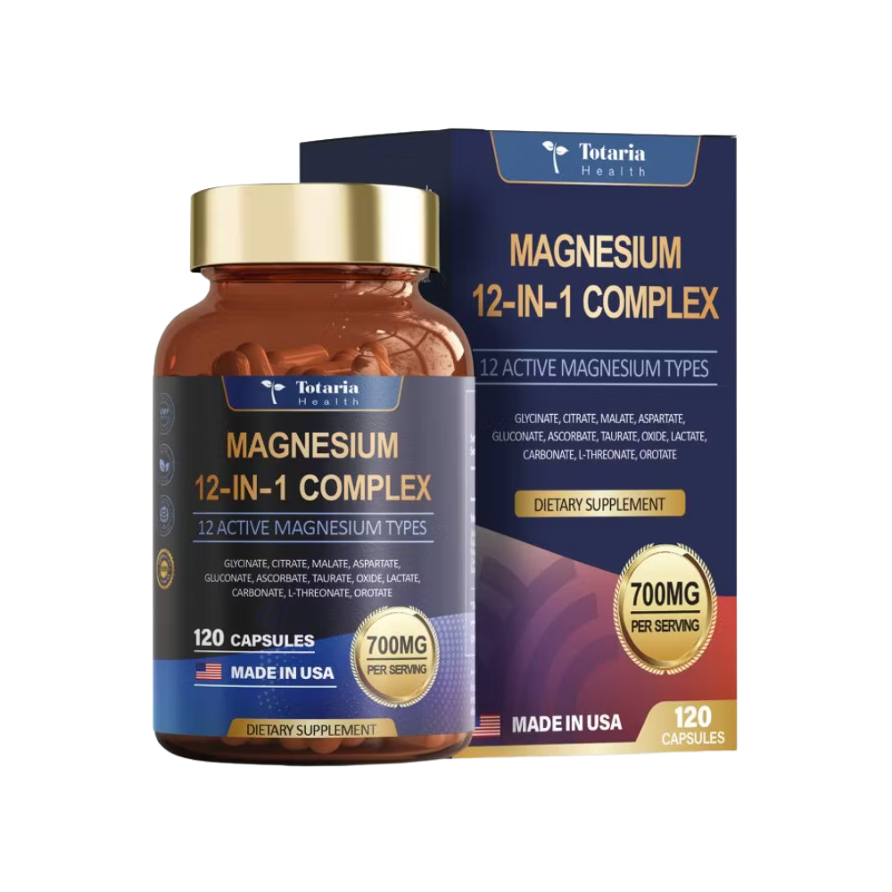Suplementos - Magnesium 12-in-1 Complex 700mg Totaria Health | 120 Cápsulas