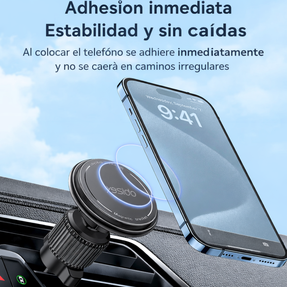 Gadget - Soporte magnético para celular con rotación 360°