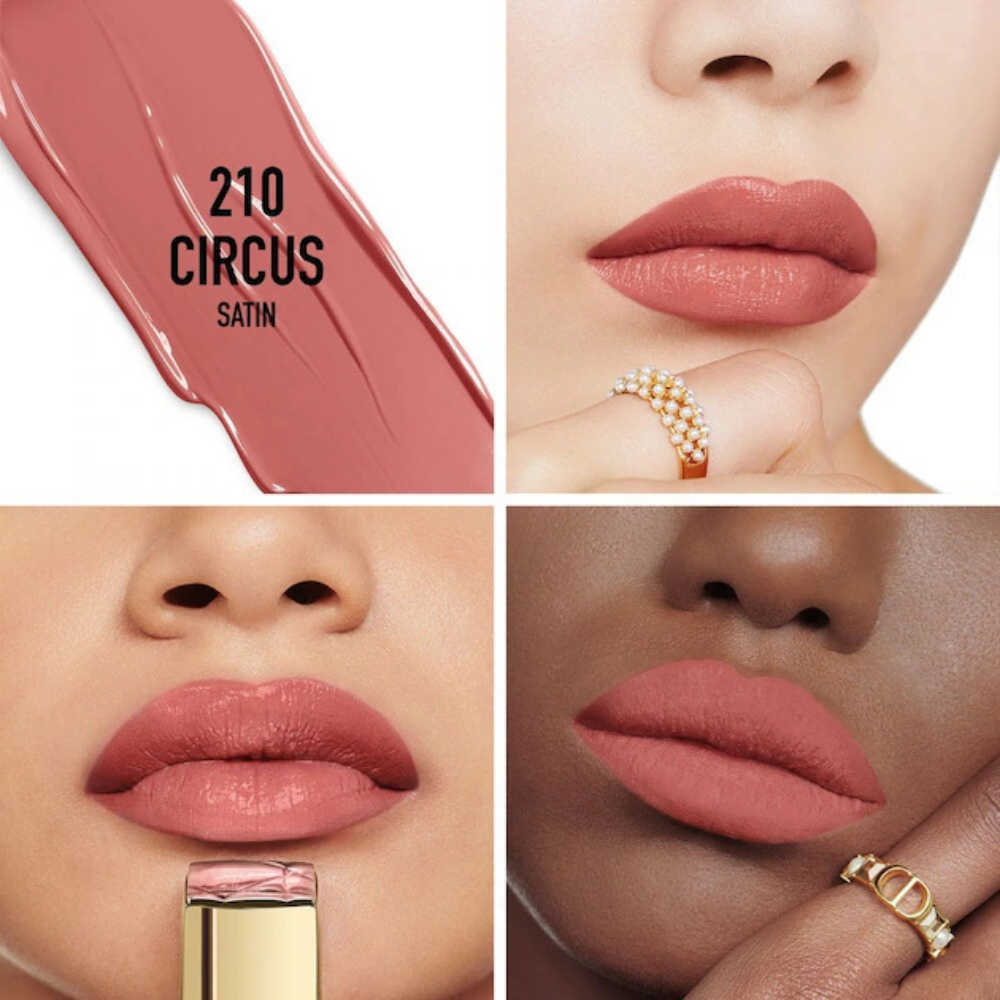 Dior Rouge 210 Circus Satin modelos - labial nude rosado satinado favorecedor Guatemala maquillaje lujo