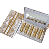 Christian Dior Mini Lipstick Set – Edición Especial Dorada (5 piezas + estuche espejo)